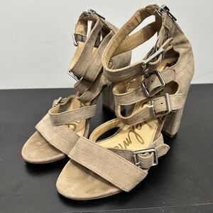 Sam Edelman Womens Yasmina Suede Buckle Sandals‎ Gladiator 7